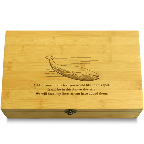 Whale Etching Sealife Multikeep Box Wooden Organizer